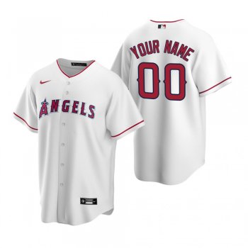 Men's Los Angeles Angels Custom Nike White Replica Home Jersey