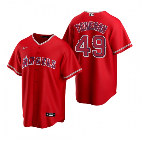 Men's Los Angeles Angels Julio Teheran Nike Red Replica Alternate Jersey