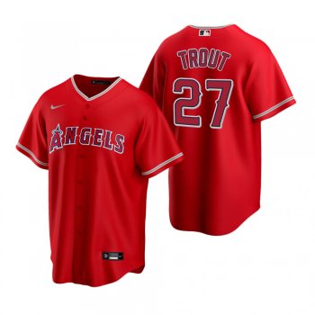 Men's Los Angeles Angels Mike Trout Nike Red Replica Alternate Jersey