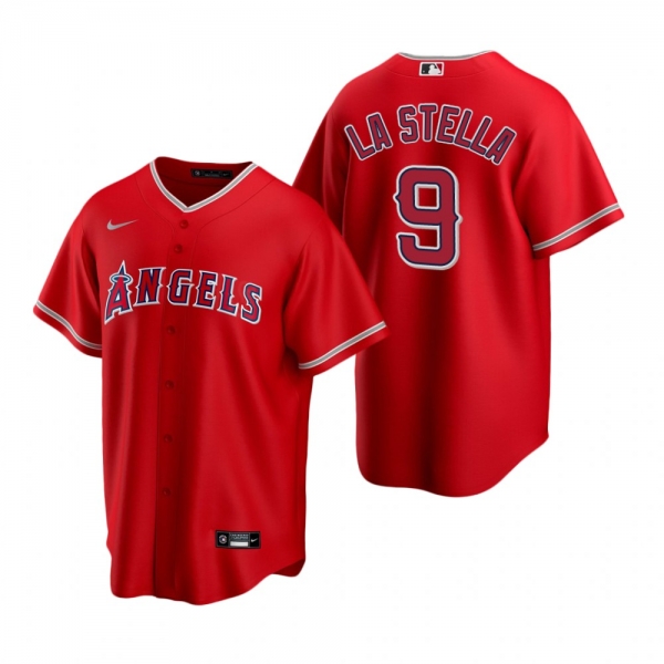 Men's Los Angeles Angels Tommy La Stella Nike Red Replica Alternate Jersey