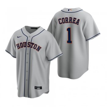 Men's Houston Astros Carlos Correa Nike Gray Replica Road Jersey