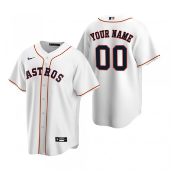 Men's Houston Astros Custom Nike White Replica Home Jersey