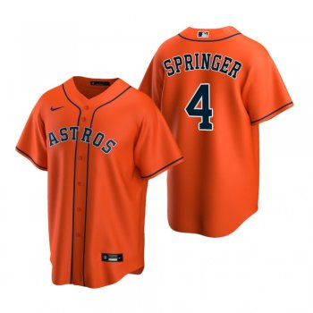 Men's Houston Astros George Springer Nike Orange Replica Alternate Jersey