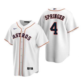 Men's Houston Astros George Springer Nike White Replica Home Jersey