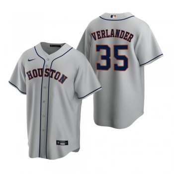 Men's Houston Astros Justin Verlander Nike Gray Replica Road Jersey