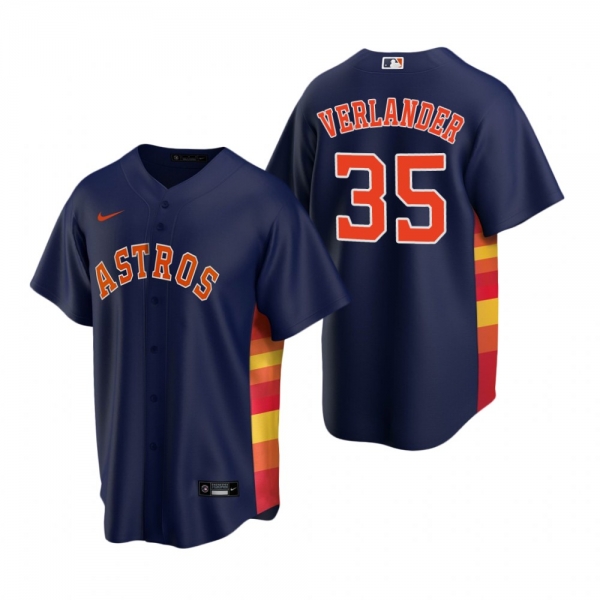 Men's Houston Astros Justin Verlander Nike Navy Replica Alternate Jersey