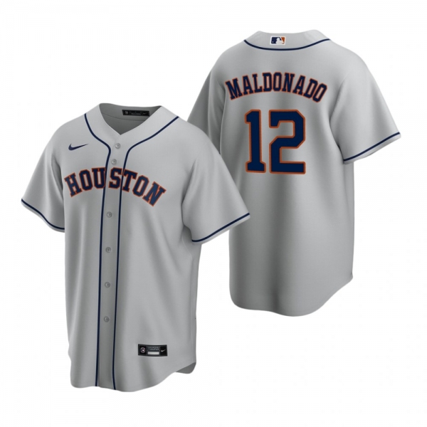 Men's Houston Astros Martin Maldonado Nike Gray Replica Road Jersey