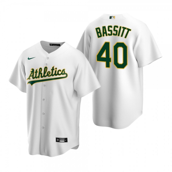 Men's Oakland Athletics Chris Bassitt Nike White Replica Home Jersey