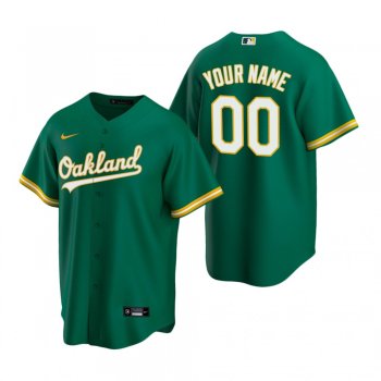 Men's Oakland Athletics Custom Nike Green Replica Alternate Jersey