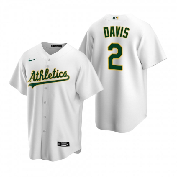 Men's Oakland Athletics Khris Davis Nike White Replica Home Jersey