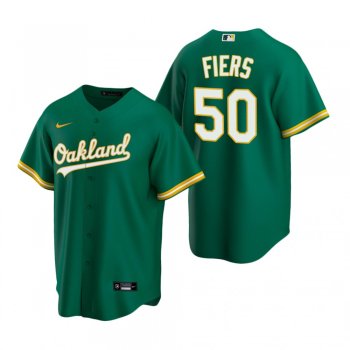 Men's Oakland Athletics Mike Fiers Nike Green Replica Alternate Jersey