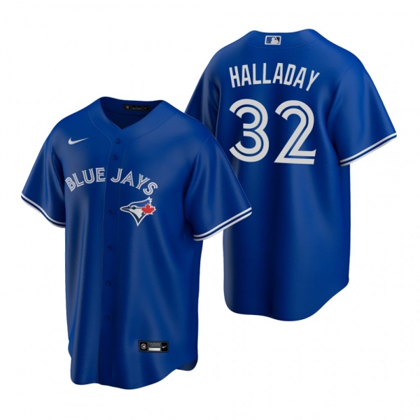 Men's Toronto Blue Jays Roy Halladay Nike Royal Replica Alternate Jersey