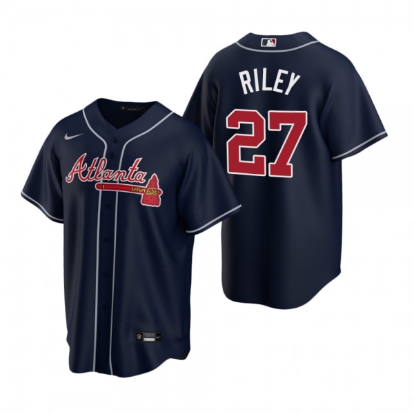 Men's Atlanta Braves Austin Riley Nike Navy 2020 Replica Alternate Jersey