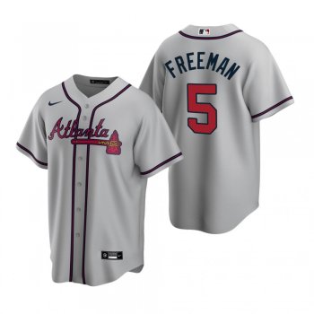 Men's Atlanta Braves Freddie Freeman Nike Gray 2020 Replica Road Jersey