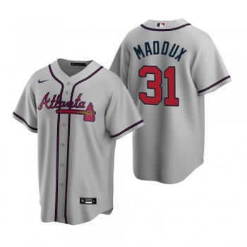 Men's Atlanta Braves Greg Maddux Nike Gray 2020 Replica Road Jersey