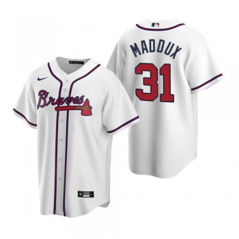 Men's Atlanta Braves Greg Maddux Nike White 2020 Replica Home Jersey