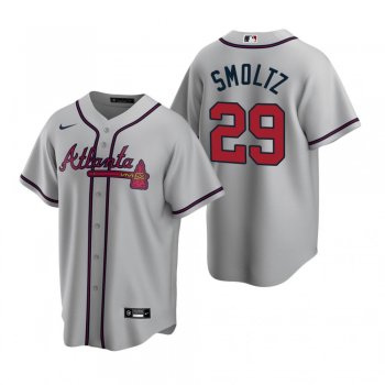 Men's Atlanta Braves John Smoltz Nike Gray 2020 Replica Road Jersey