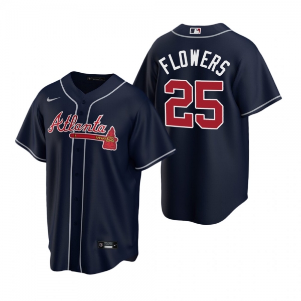 Men's Atlanta Braves Tyler Flowers Nike Navy 2020 Replica Alternate Jersey