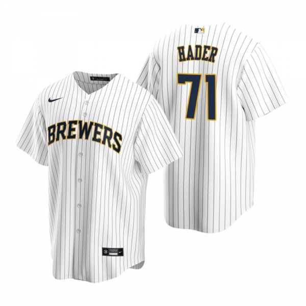 Men's Milwaukee Brewers Josh Hader Nike White Replica Alternate Jersey