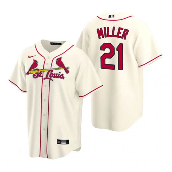 Men's St. Louis Cardinals Andrew Miller Nike Cream Replica Alternate Jersey