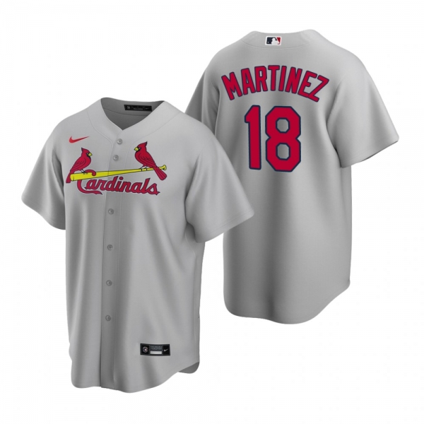 Men's St. Louis Cardinals Carlos Martinez Nike Gray Replica Road Jersey