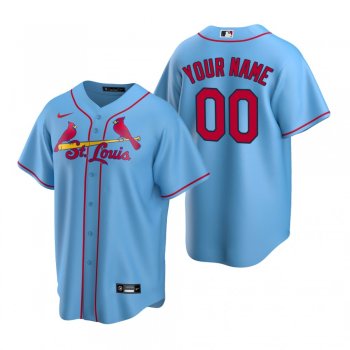 Men's St. Louis Cardinals Custom Nike Light Blue Replica Alternate Jersey