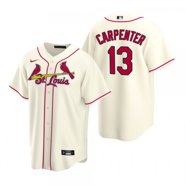 Men's St. Louis Cardinals Matt Carpenter Nike Cream Replica Alternate Jersey