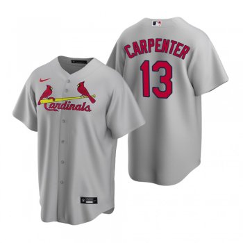 Men's St. Louis Cardinals Matt Carpenter Nike Gray Replica Road Jersey