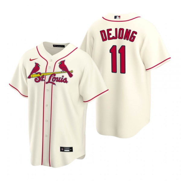 Men's St. Louis Cardinals Paul DeJong Nike Cream Replica Alternate Jersey