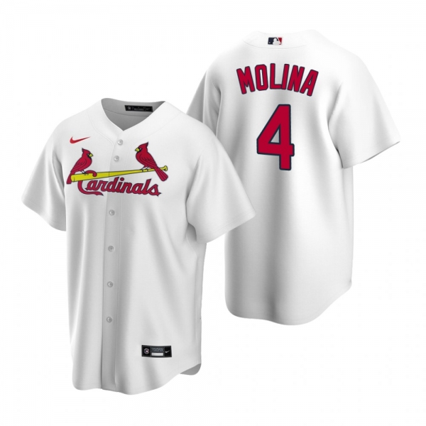 Men's St. Louis Cardinals Yadier Molina Nike White Replica Home Jersey