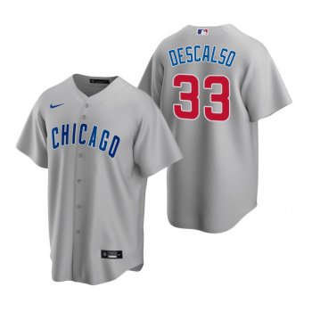 Men's Chicago Cubs Daniel Descalso Nike Gray Replica Road Jersey