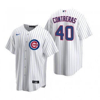 Men's Chicago Cubs Willson Contreras Nike White Replica Home Jersey