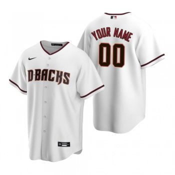 Men's Arizona Diamondbacks Custom Nike White Replica Home Jersey