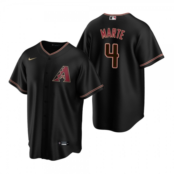 Men's Arizona Diamondbacks Ketel Marte Nike Black Replica Alternate Jersey