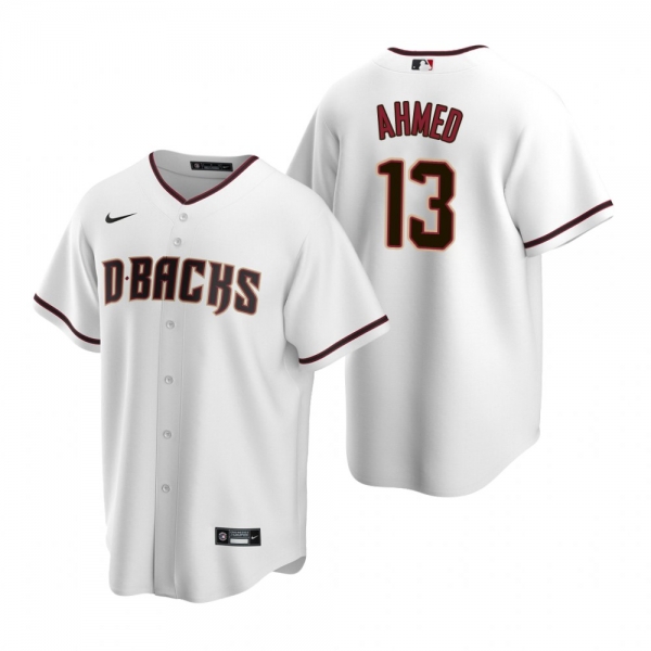 Men's Arizona Diamondbacks Nick Ahmed Nike White Replica Home Jersey