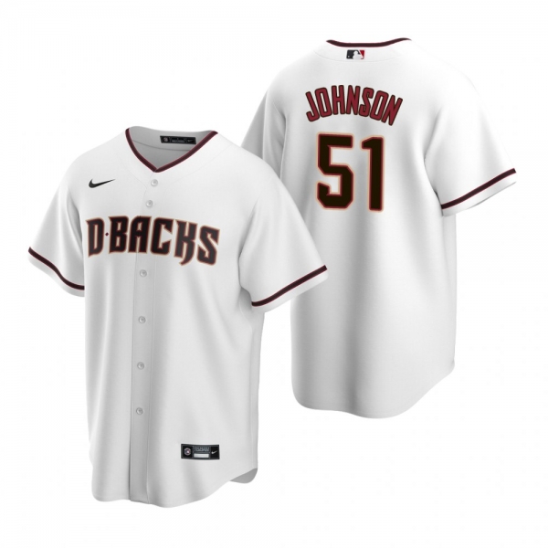 Men's Arizona Diamondbacks Randy Johnson Nike White Replica Home Jersey