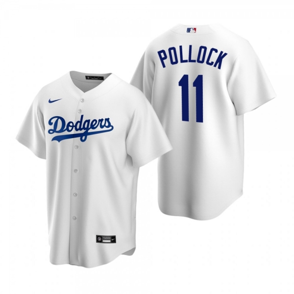 Men's Los Angeles Dodgers A.J. Pollock Nike White Replica Home Jersey