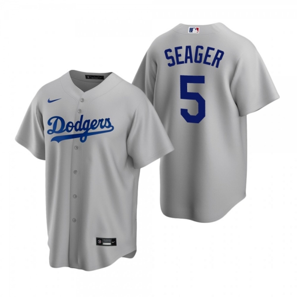 Men's Los Angeles Dodgers Corey Seager Nike Gray Replica Alternate Jersey