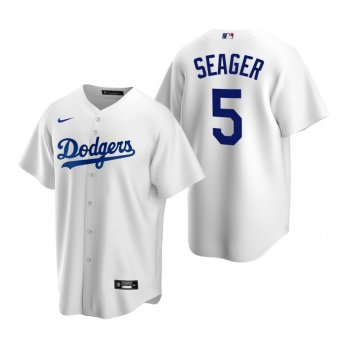 Men's Los Angeles Dodgers Corey Seager Nike White Replica Home Jersey