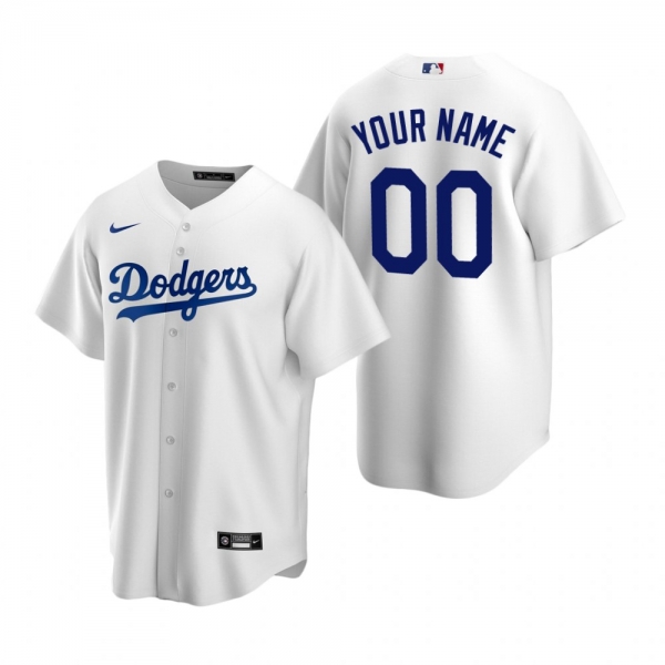 Men's Los Angeles Dodgers Custom Nike White Replica Home Jersey