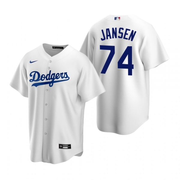 Men's Los Angeles Dodgers Kenley Jansen Nike White Replica Home Jersey