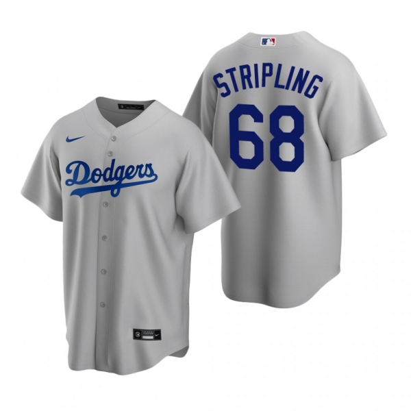 Men's Los Angeles Dodgers Ross Stripling Nike Gray Replica Alternate Jersey