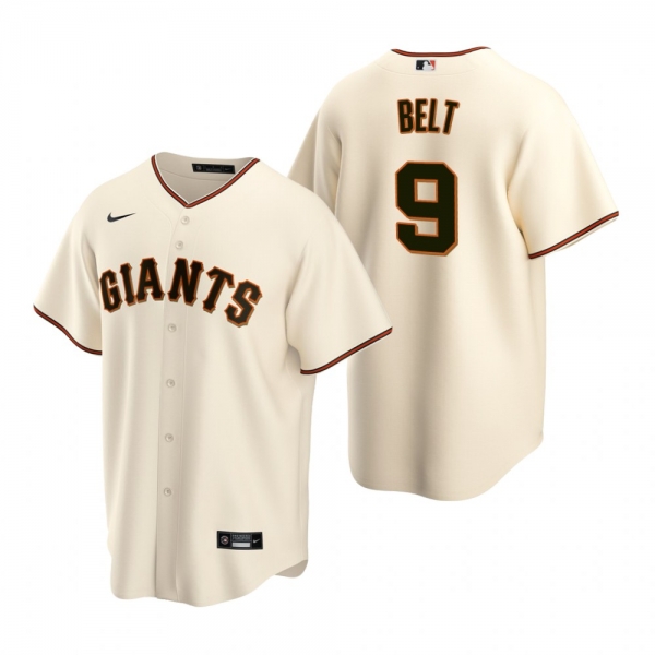 Men's San Francisco Giants Brandon Belt Nike Cream Replica Home Jersey