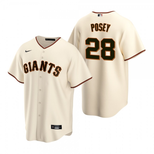 Men's San Francisco Giants Buster Posey Nike Cream Replica Home Jersey