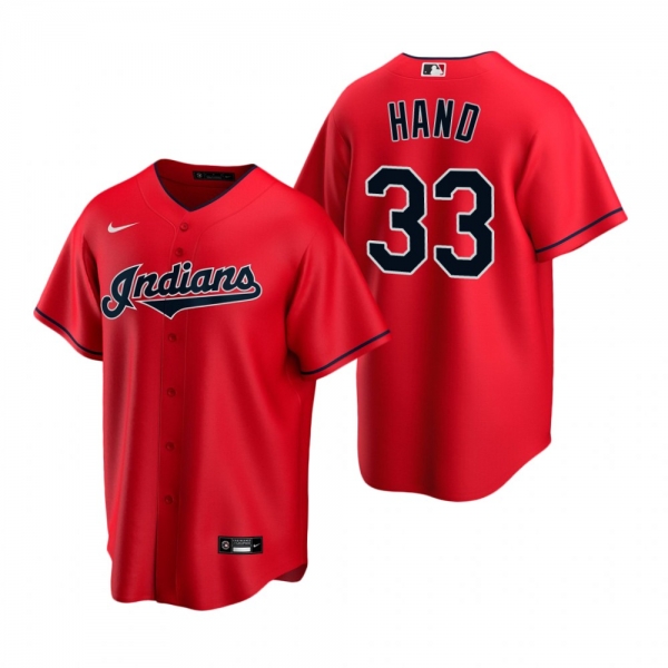 Men's Cleveland Indians Brad Hand Nike Red Replica Alternate Jersey