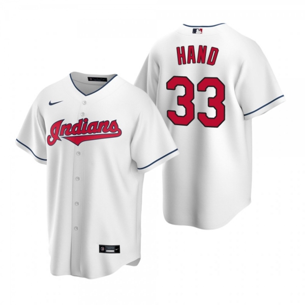 Men's Cleveland Indians Brad Hand Nike White Replica Home Jersey