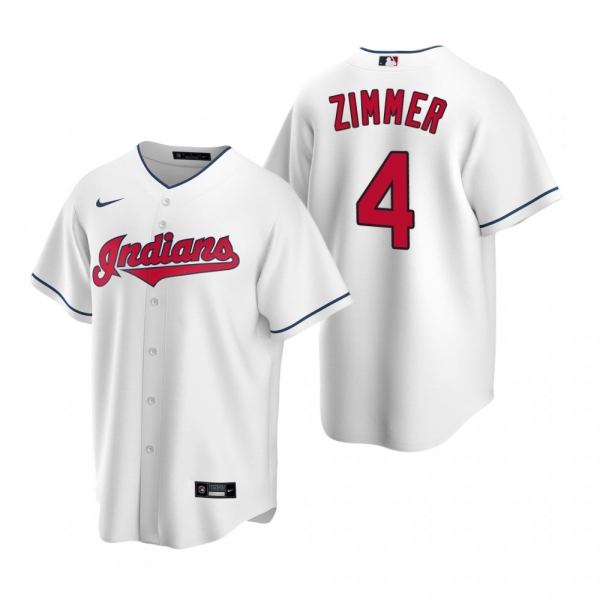 Men's Cleveland Indians Bradley Zimmer Nike White Replica Home Jersey