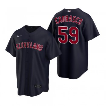 Men's Cleveland Indians Carlos Carrasco Nike Navy Replica Alternate Jersey