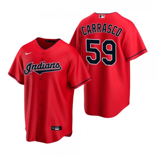 Men's Cleveland Indians Carlos Carrasco Nike Red Replica Alternate Jersey