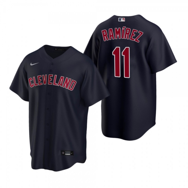 Men's Cleveland Indians Jose Ramirez Nike Navy Replica Alternate Jersey